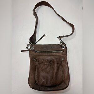 Fossil Brown Leather Crossbody Bag